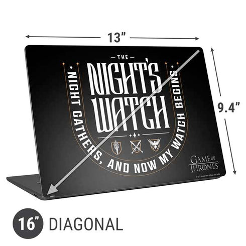 Game of Thrones: The Nights Watch Universal Laptop 16in (13 x 9.4in) Skin